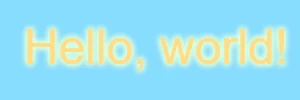 text with a glow effect harming legibility
