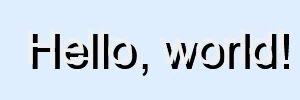 text with a slightly excessive offset